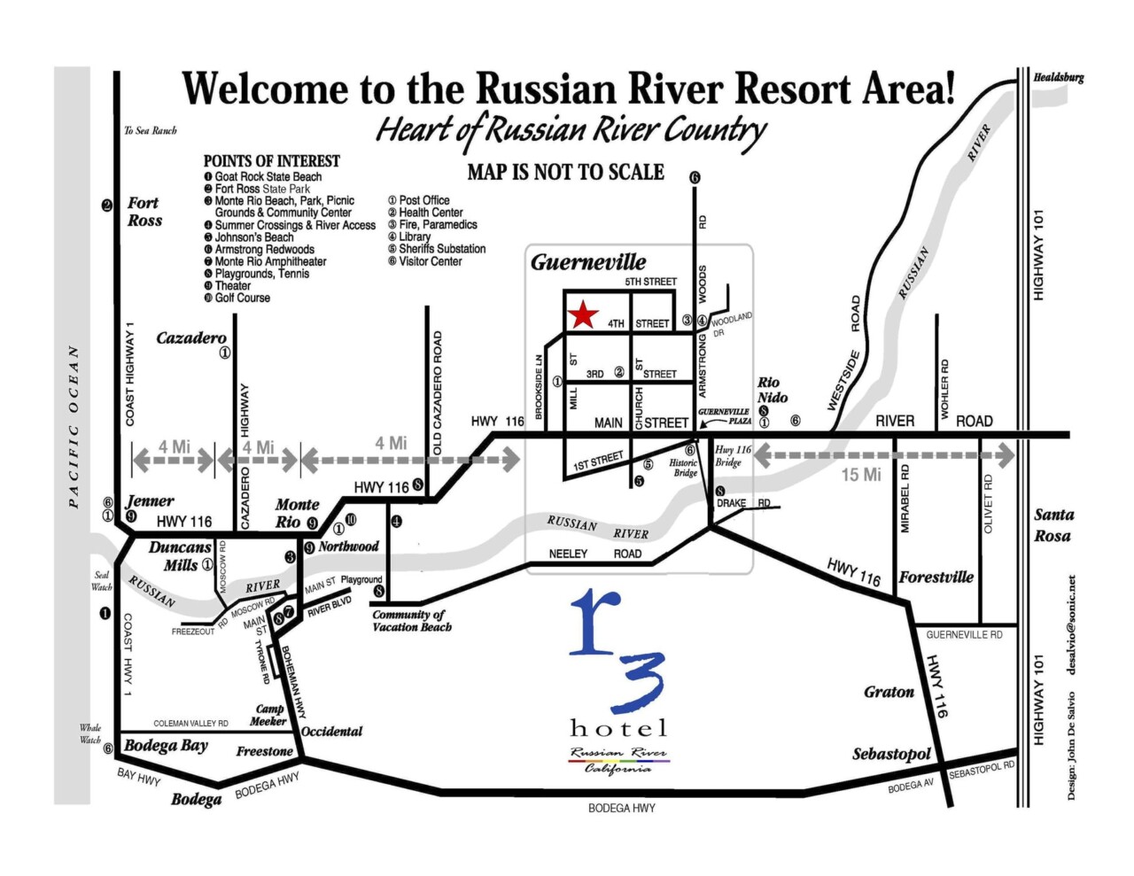 Guerneville Map - The R3 Hotel