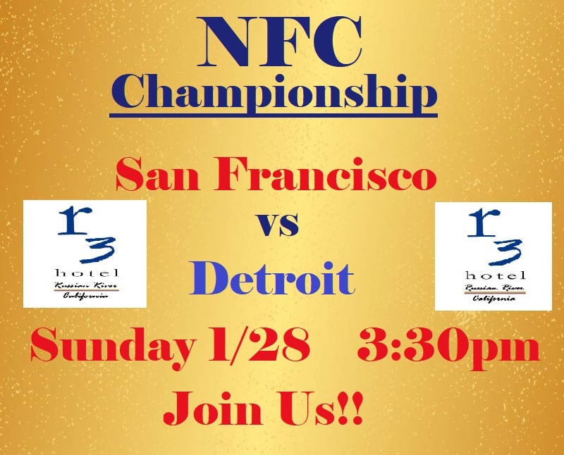 NFC Championship Game San Francisco vs Detroit 3:30 pm January 28, 2024